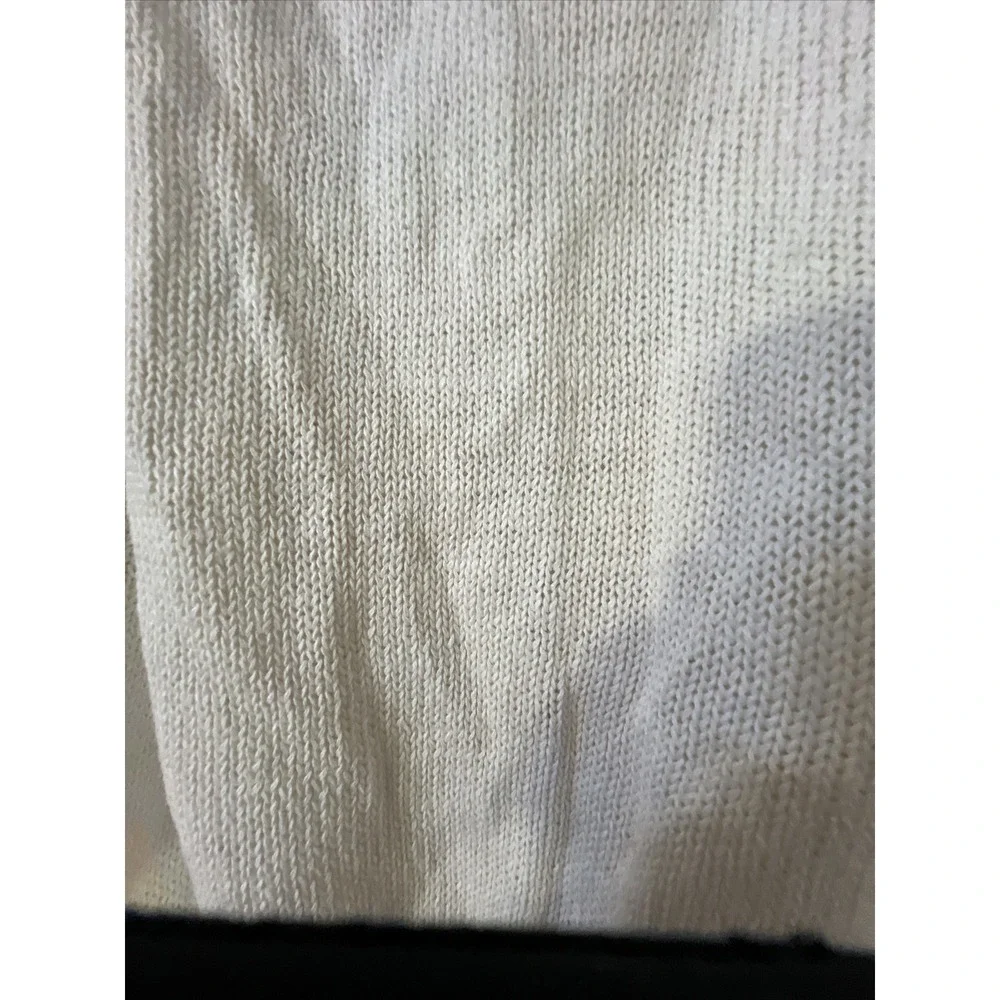 Vintage Segue  Knitted Ivory Gold  Button‎ Cardigan Sweater Sz Large